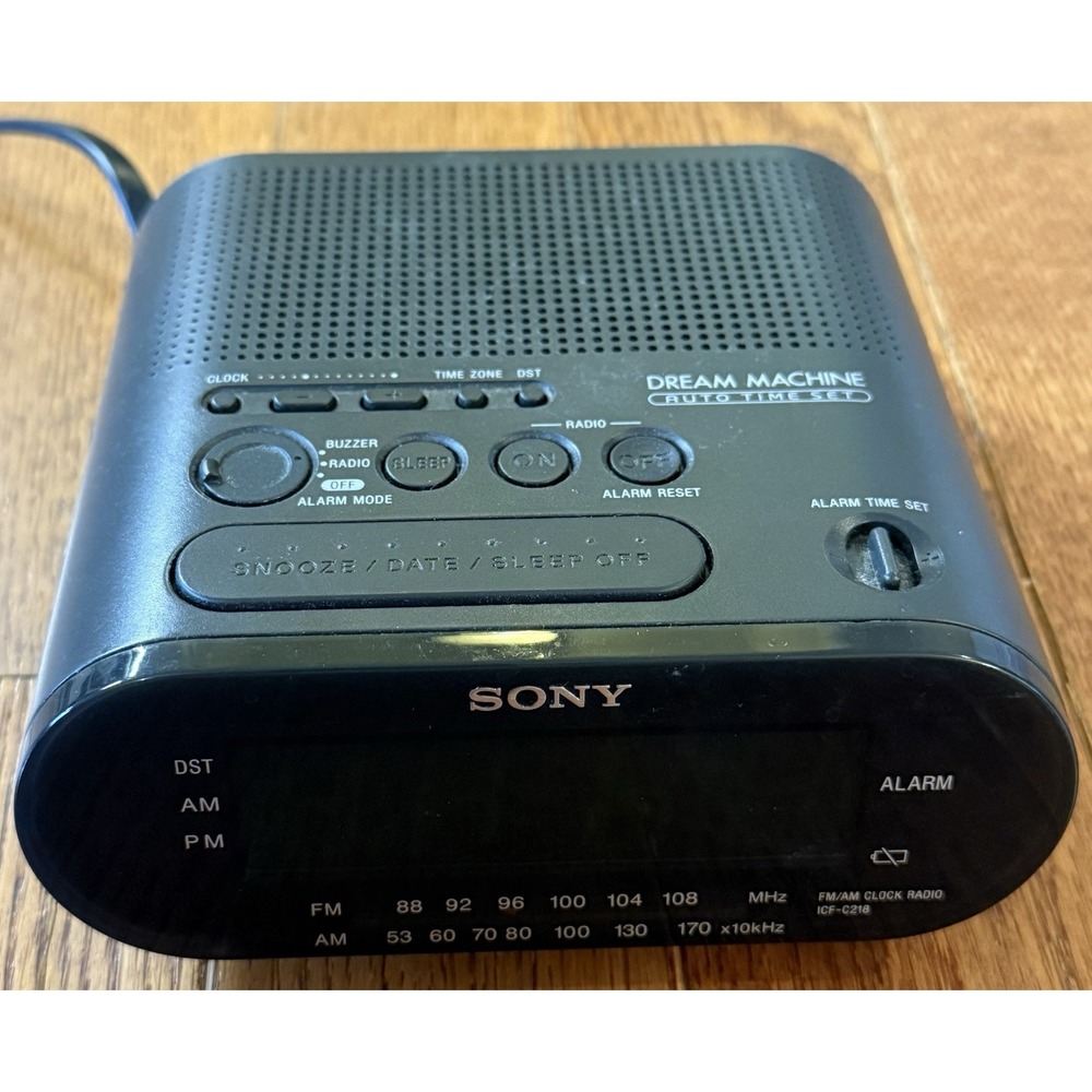 Sony Dream Machine FM/AM Digital Clock Radio Model ICF-C218 TESTED WORKS